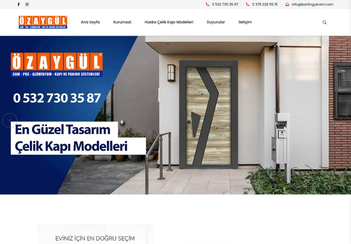 Bartın Çelik Kapı - Gülcam | Özay Gül web sitesi önizlemesi