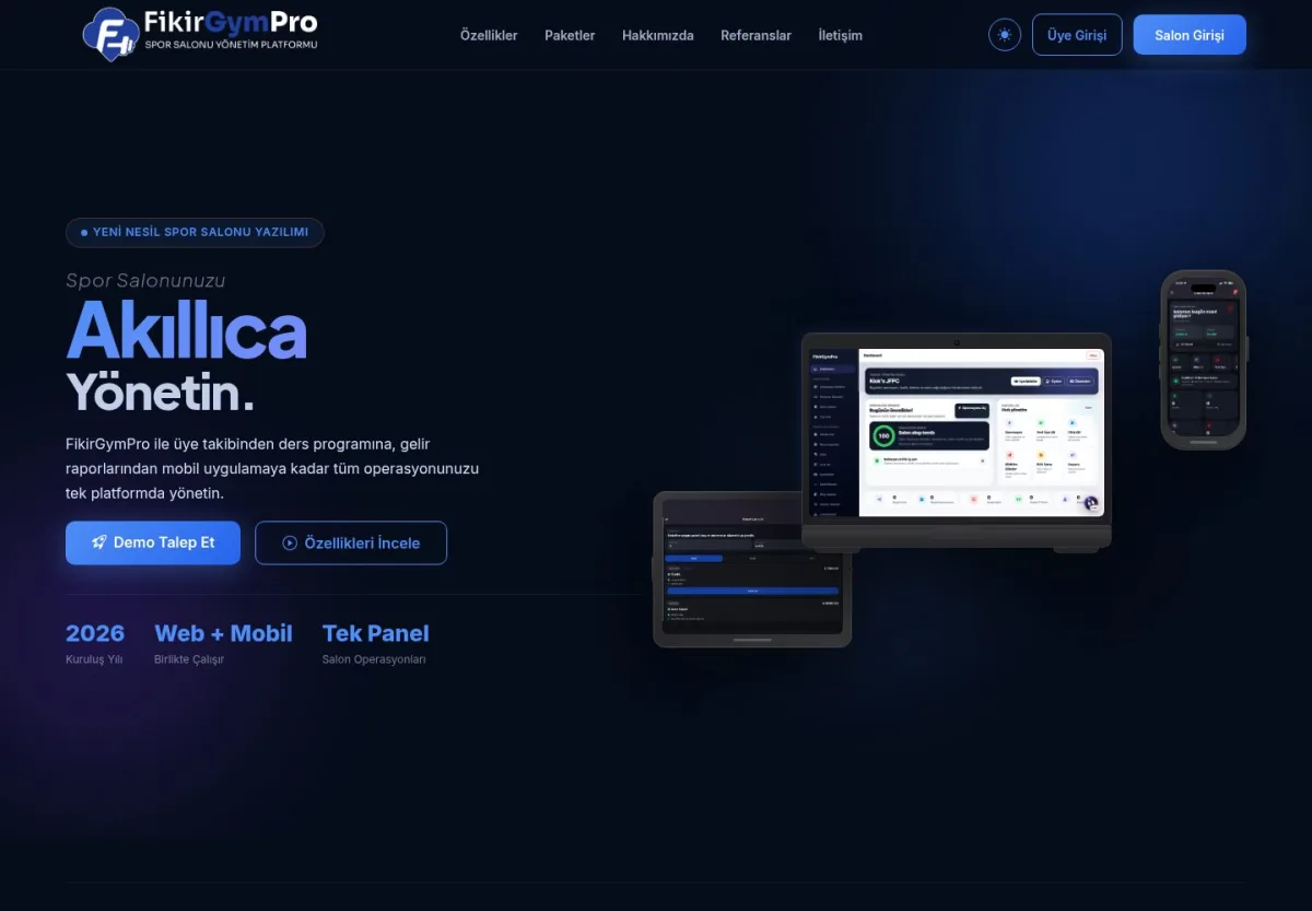 FikirGymPro web sitesi